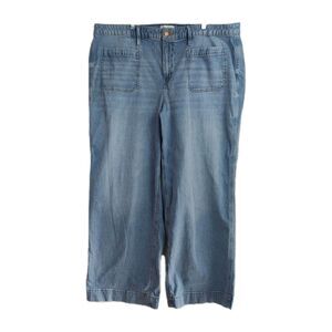 Lane Bryant Wide Leg Jeans Women's Size 22L Light Blue Signature Fit Talls